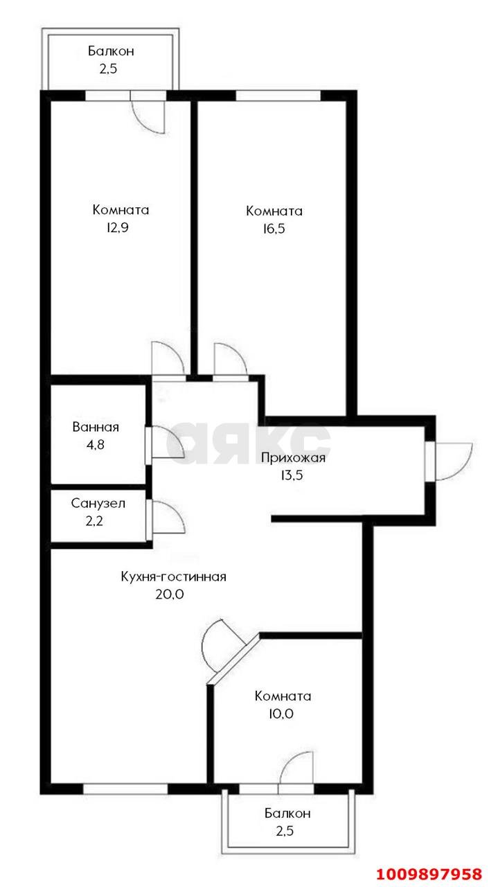 Фото №20: 3-комнатная квартира 86 м² - Краснодар, жилой комплекс Гарантия в Немецкой Деревне, ул. Атлантическая, 2к9