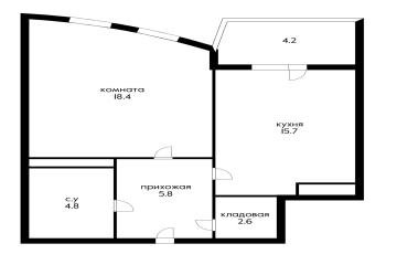 Фото №2: 1-комнатная квартира 54 м² - Краснодар, мкр. Круглик, ул. Черниговская, 1
