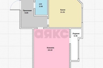 Фото №2: 1-комнатная квартира 46 м² - Краснодар, мкр. жилой комплекс Жемчужина, ул. имени Ф.И. Шаляпина, 30/1