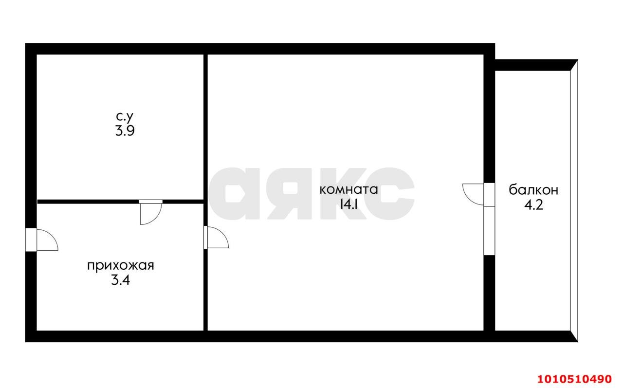 Фото №2: Студия 22 м² - Новая Адыгея, мкр. жилой комплекс Мега, ул. Бжегокайская, 90/2к11