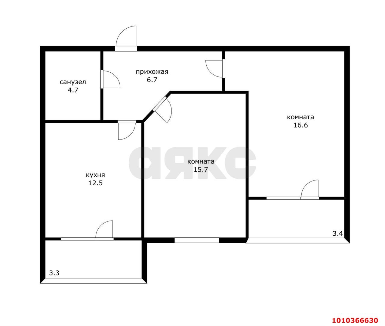 Фото №18: 2-комнатная квартира 58 м² - Новая Адыгея, мкр. жилой комплекс Мега, ул. Бжегокайская, 90/3к2