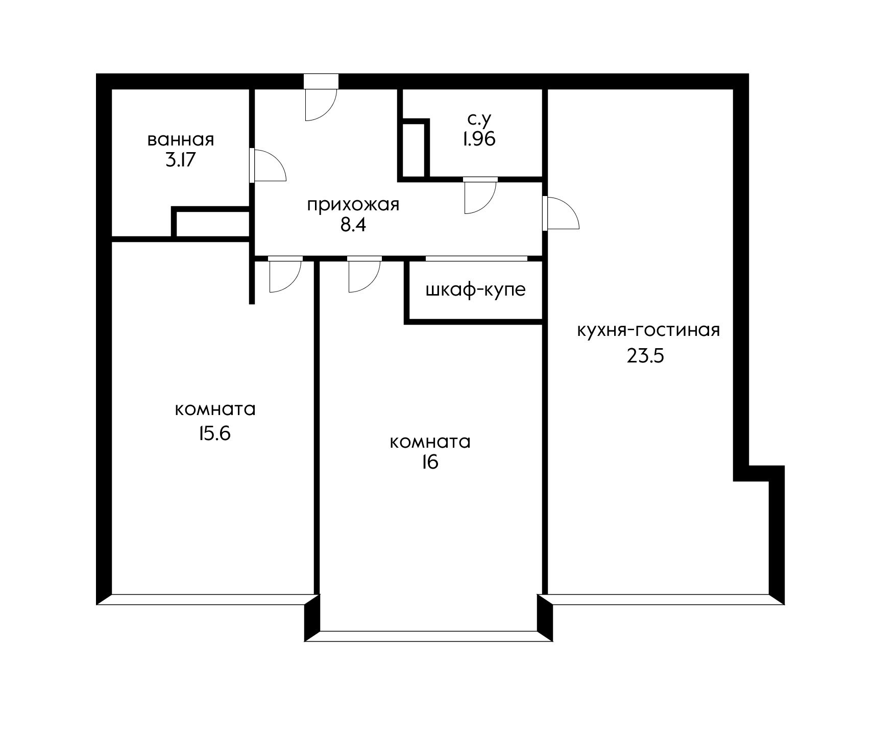 Фото №15: 2-комнатная квартира 70 м² - Краснодар, Прикубанский внутригородской округ, Славянский, мкр. Светлоград, ул. Красных Партизан, 1/4к7