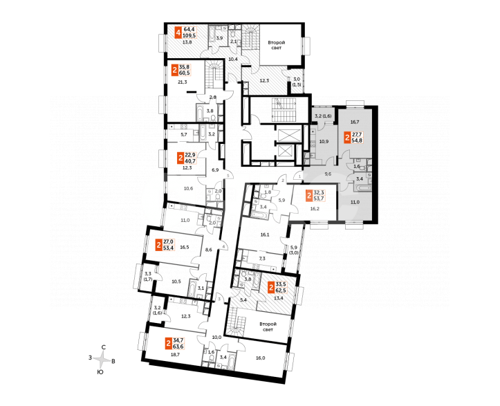 Фото №1: 2-комнатная квартира 55 м² - Развилка, жилой комплекс Римский, 15