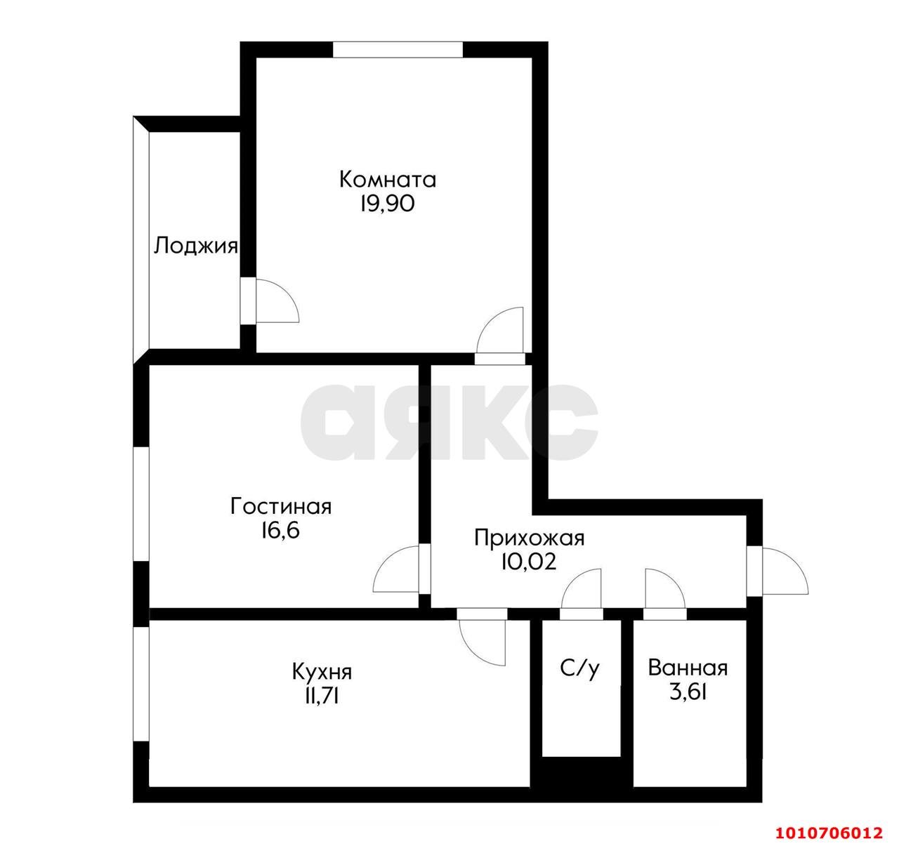 Фото №17: 2-комнатная квартира 63 м² - Краснодар, жилой комплекс Территория счастья, ул. Домбайская, 10