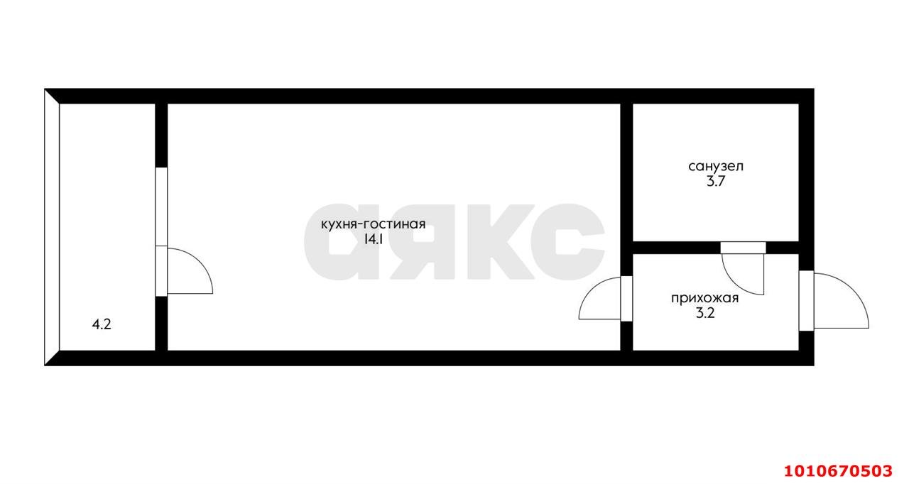 Фото №17: Студия 26 м² - Краснодар, Калинино, ул. Кирилла Россинского, 6