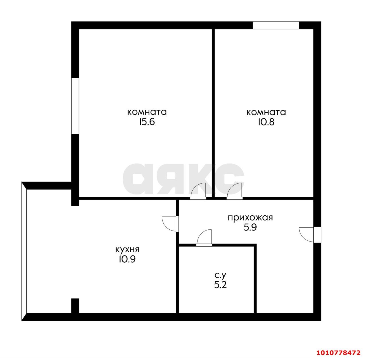 Фото №13: 2-комнатная квартира 50 м² - Российский, Прикубанский внутригородской округ, мкр. жилой комплекс Лучистый, ул. Шевкунова, 5