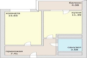 Фото №5: 1-комнатная квартира 39 м² - Краснодар, ж/м Пашковский, ул. Бородинская, 156/2