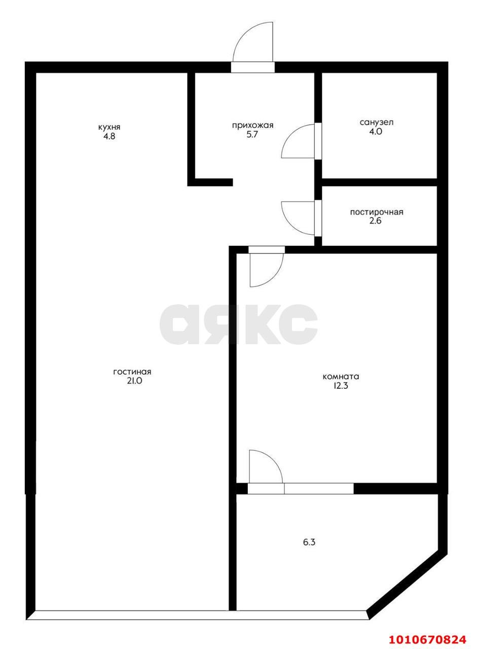 Фото №16: 2-комнатная квартира 50 м² - Краснодар, Калинино, ул. Кирилла Россинского, 6