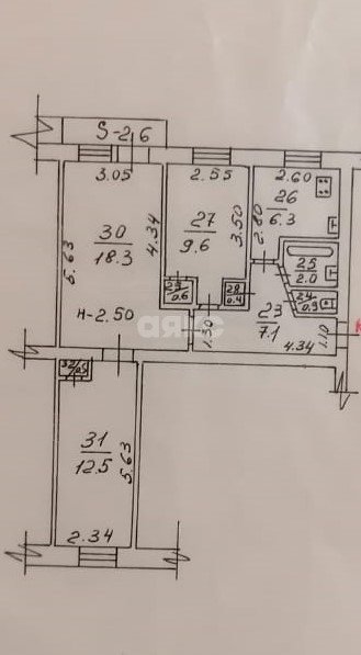 Фото №17: 3-комнатная квартира 58 м² - Ростов-на-Дону, Ворошиловский, ул. Криворожская, 57