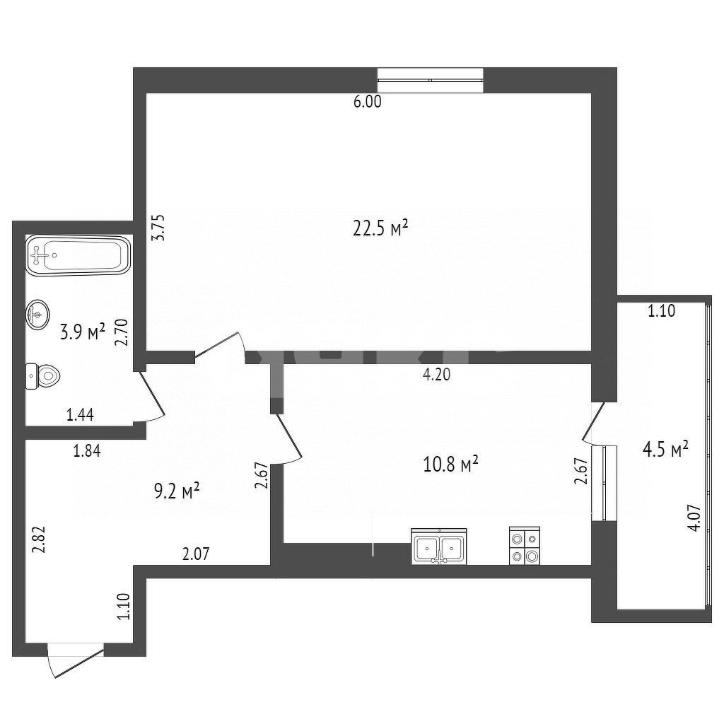 Фото №10: 1-комнатная квартира 46 м² - Темрюк, ул. Анджиевского, 47Ак3