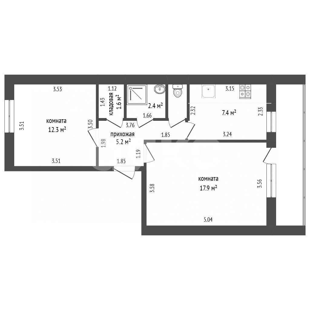 Фото №14: 2-комнатная квартира 47 м² - Темрюк, ул. Октябрьская, 79