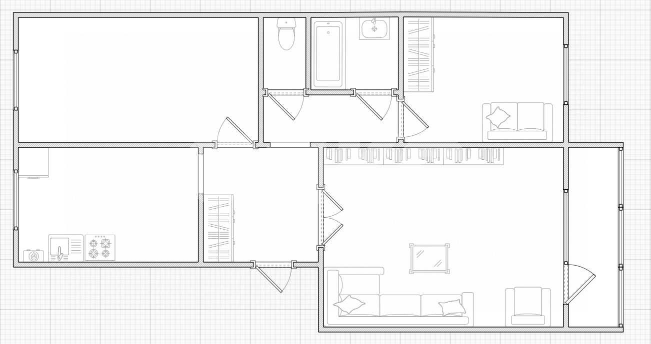 Фото №23: 3-комнатная квартира 58 м² - сельский  Дубовка, ул. Островского, 29