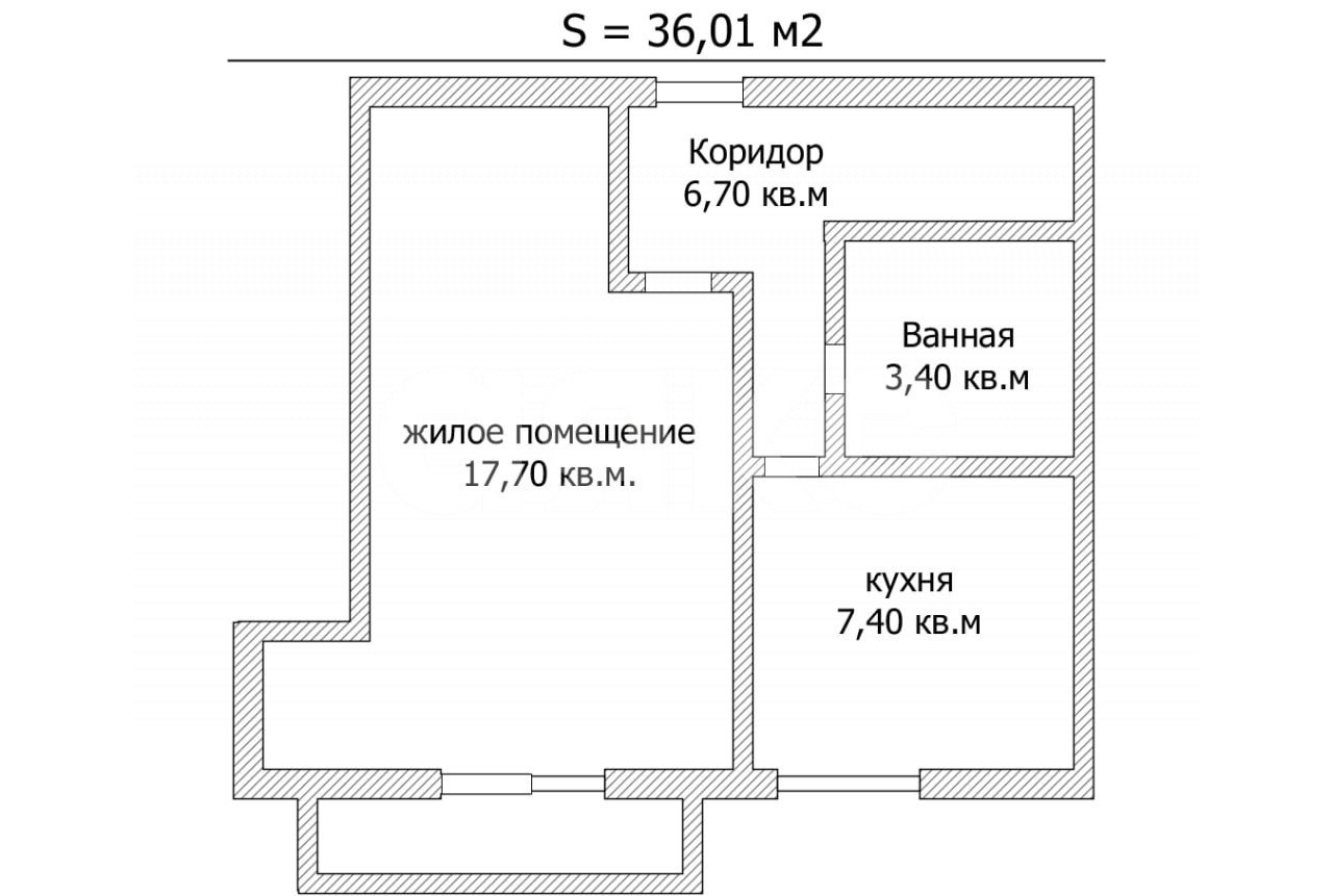 Фото №10: 1-комнатная квартира 35 м² - Мариуполь, квартал Азовье, 1