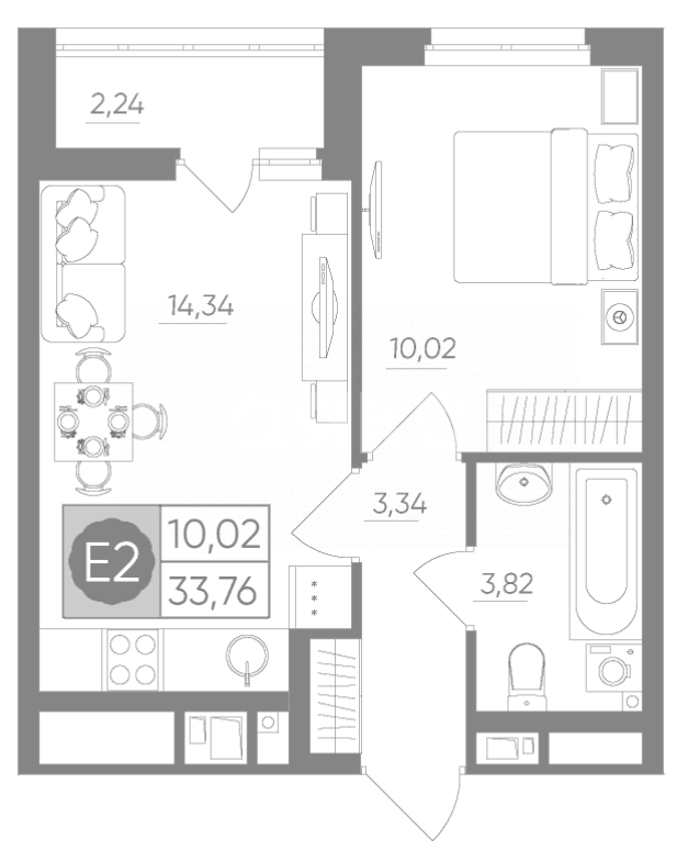 Фото №10: 1-комнатная квартира 33 м² - Тула, ЖК Пряничная Слобода, ул. Купцов Гречихиных, 12
