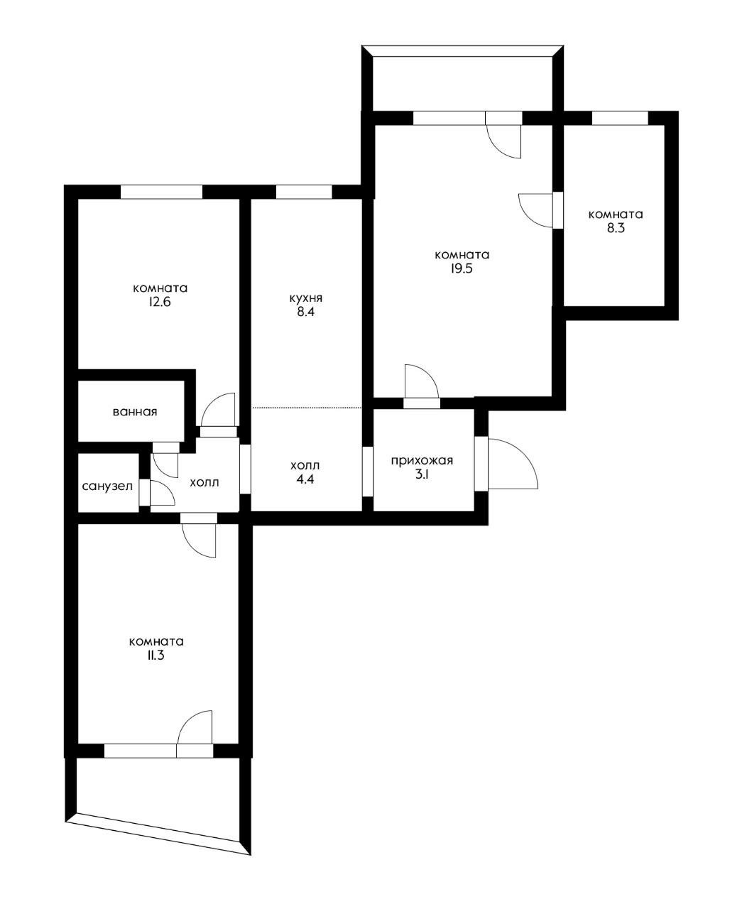 Фото №14: 3-комнатная квартира 80 м² - Краснодар, Карасунский внутригородской округ, мкр. Гидростроителей, ул. Игнатова, 63