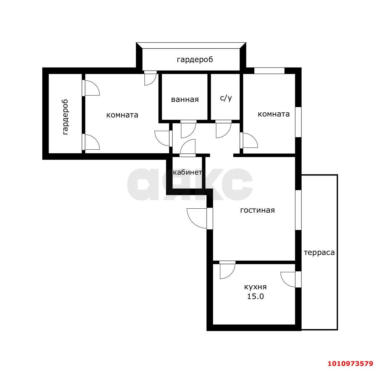 Фото №20: 3-комнатная квартира 130 м² - Краснодар, жилой комплекс Тургенев, ул. Дальняя, 8к2