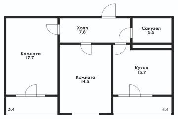 Фото №1: 2-комнатная квартира 67 м² - Краснодар, мкр. жилой комплекс Сердце, ул. Школьная, 1
