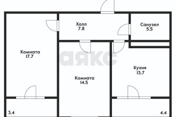 Фото №1: 2-комнатная квартира 63 м² - Краснодар, мкр. Школьный, ул. Школьная, 1