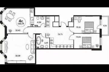 Фото №1: 4-комнатная квартира 150 м² - Ростов-на-Дону, мкр. жилой комплекс Пушкин, ул. Пушкинская, 97