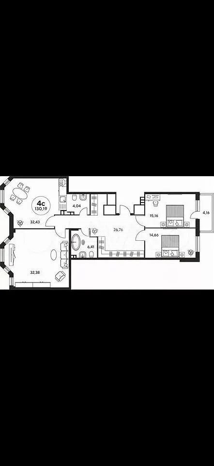 Фото №1: 4-комнатная квартира 150 м² - Ростов-на-Дону, жилой комплекс Пушкин, ул. Пушкинская, 97