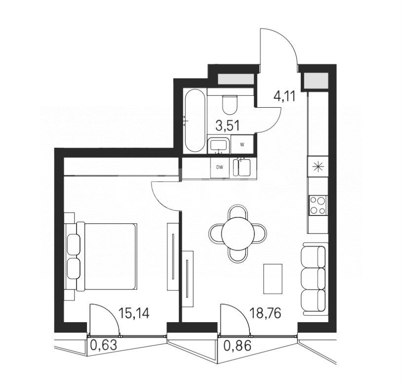 Фото №1: 1-комнатная квартира 41 м² - Москва, жилой комплекс Моментс, пр-д 3-й Красногорский, 5