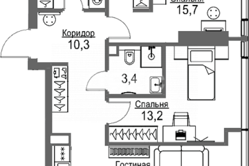 Фото №1: 2-комнатная квартира 79 м² - Москва, мкр. ЖК Слава, пр-кт Ленинградский, вл8