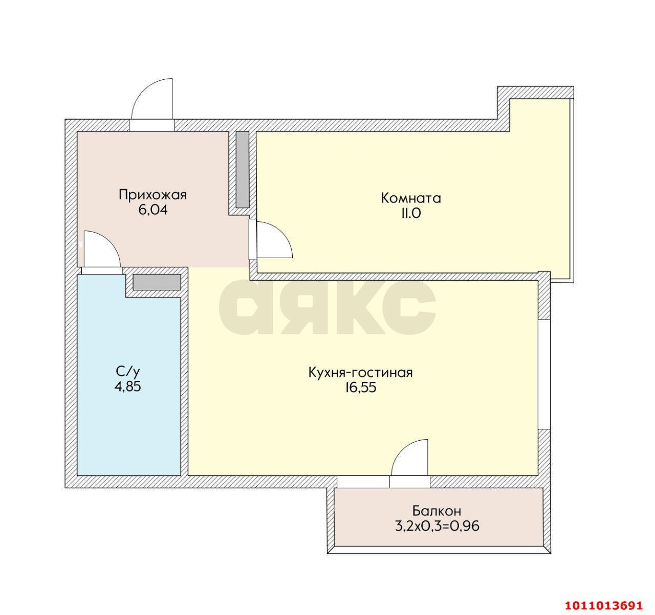 Фото №10: 1-комнатная квартира 37 м² - Краснодар, жилой комплекс Самолёт-5, 