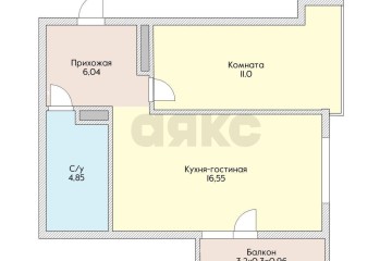 Фото №2: 1-комнатная квартира 35 м² - Краснодар, мкр. жилой комплекс Сармат, ул. Западный Обход, 65А