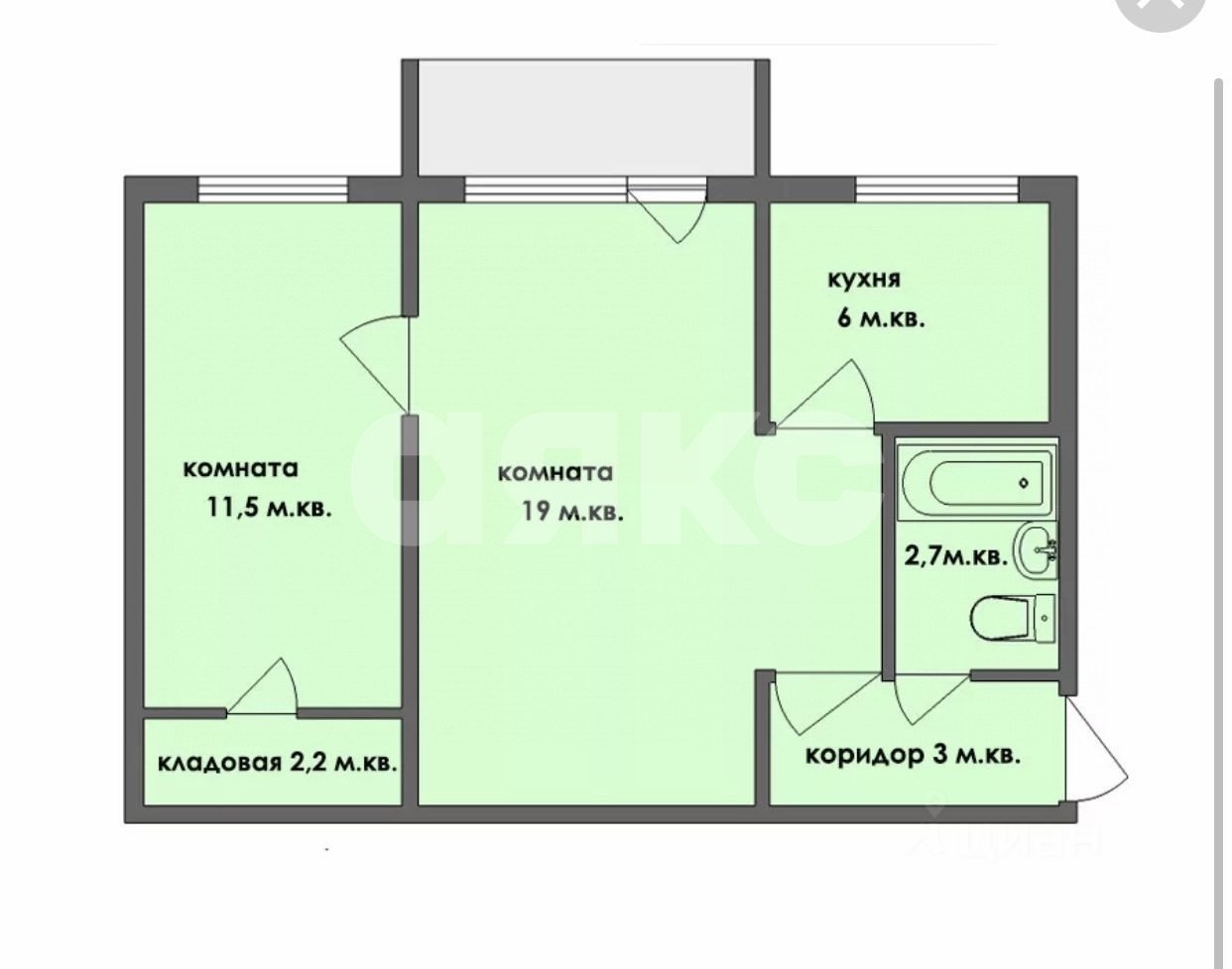 Фото №12: 2-комнатная квартира 45 м² - станции Берендино, 1