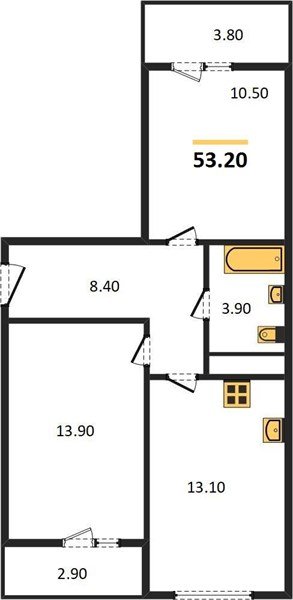Фото №1: 2-комнатная квартира 53 м² - Краснодар, Прикубанский внутригородской округ, мкр. жилой комплекс Грани, ул. Западный Обход, 45