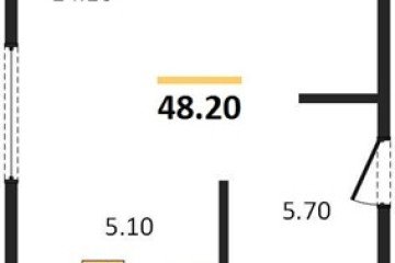 Фото №1: 1-комнатная квартира 48 м² - Краснодар, мкр. жилой комплекс Девелопмент Плаза, ул. имени 40-летия Победы, 33Г