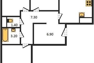 Фото №1: 3-комнатная квартира 80 м² - Краснодар, мкр. жилой комплекс Южане, ул. Даниила Смоляна, 65к1