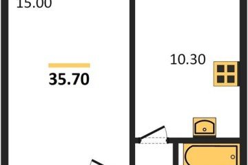 Фото №1: 1-комнатная квартира 35 м² - Новая Адыгея, мкр. жилой комплекс Дарград, ул. Тургеневское шоссе, 33/2к31