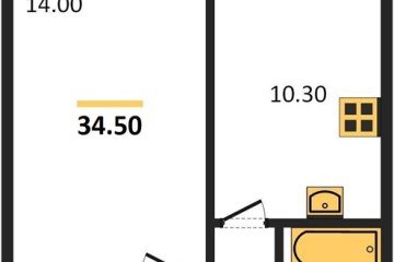 Фото №1: 1-комнатная квартира 34 м² - Новая Адыгея, мкр. жилой комплекс Дарград, ул. Тургеневское шоссе, 33/2к31