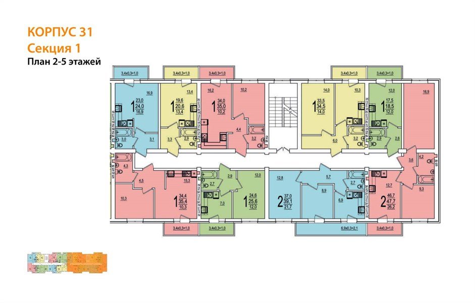 Фото №4: 1-комнатная квартира 34 м² - Новая Адыгея, мкр. жилой комплекс Дарград, ул. Тургеневское шоссе, 33/2к31