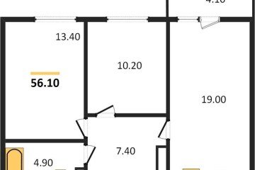 Фото №1: 2-комнатная квартира 56 м² - Краснодар, мкр. Прикубанский внутригородской округ, ул. имени Героя Георгия Бочарникова, 2к1