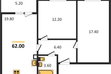 Фото №1: 2-комнатная квартира 63 м² - Краснодар, мкр. Прикубанский внутригородской округ, ул. Конгрессная, 41к1