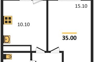 Фото №1: 1-комнатная квартира 36 м² - Краснодар, мкр. Прикубанский внутригородской округ, ул. Конгрессная, 41к1