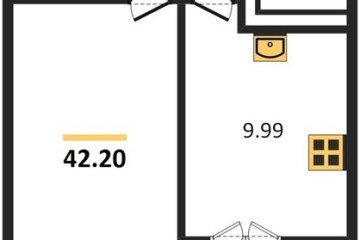 Фото №1: 1-комнатная квартира 42 м² - Краснодар, мкр. жилой комплекс Хорошая Погода, ул. Кирилла Россинского, 3/1