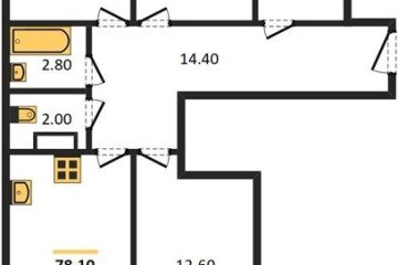 Фото №1: 3-комнатная квартира 78 м² - Краснодар, мкр. Прикубанский внутригородской округ, 