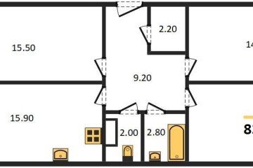 Фото №1: 3-комнатная квартира 83 м² - Краснодар, мкр. жилой комплекс Самолёт-4, ул. Константина Гондаря, 103