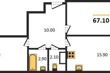 Фото №1: 2-комнатная квартира 67 м² - Краснодар, мкр. жилой комплекс Самолёт-4, ул. Ивана Беличенко, 95к1