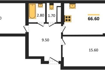 Фото №1: 2-комнатная квартира 66 м² - Краснодар, мкр. жилой комплекс Самолёт-4, ул. Ивана Беличенко, 95