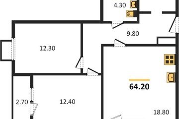 Фото №1: 2-комнатная квартира 64 м² - Краснодар, мкр. жилой комплекс Южане, ул. Даниила Смоляна, 71к2