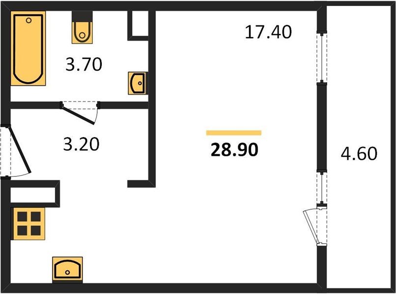 Фото №1: Студия 28 м² - Краснодар, Прикубанский внутригородской округ, мкр. жилой комплекс Самолёт-3