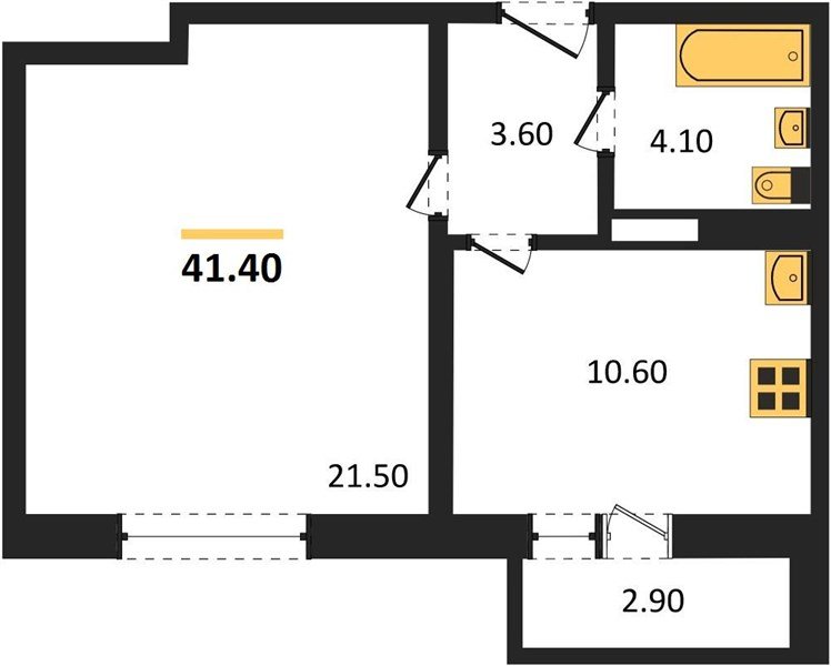 Фото №1: 1-комнатная квартира 41 м² - Краснодар, Прикубанский внутригородской округ, мкр. жилой комплекс Нeo-квартал Красная Площадь, ул. им. Мурата Ахеджака, 12