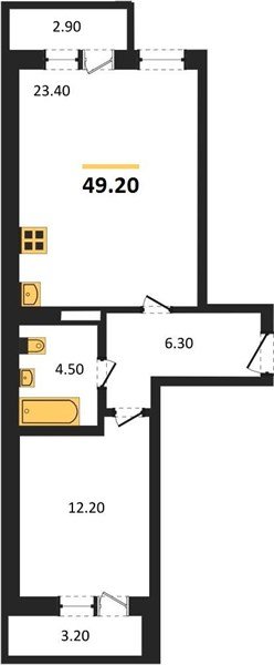 Фото №1: 1-комнатная квартира 49 м² - Краснодар, Прикубанский внутригородской округ, мкр. жилой комплекс Нeo-квартал Красная Площадь, ул. им. Мурата Ахеджака, 12