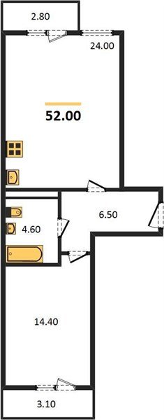 Фото №1: 1-комнатная квартира 52 м² - Краснодар, жилой комплекс Нeo-квартал Красная Площадь, мкр. Прикубанский внутригородской округ, ул. им. Мурата Ахеджака, 12к1