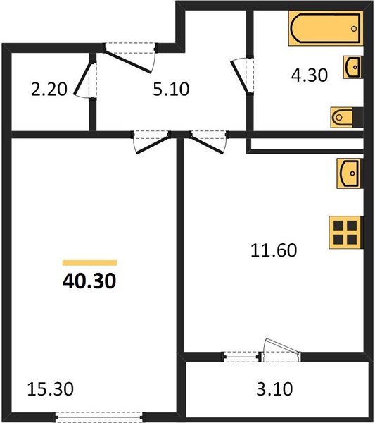 Фото №1: 1-комнатная квартира 40 м² - Краснодар, жилой комплекс Нeo-квартал Красная Площадь, мкр. Прикубанский внутригородской округ, ул. им. Мурата Ахеджака, 12к1