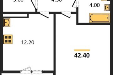 Фото №1: 1-комнатная квартира 42 м² - Краснодар, мкр. Прикубанский внутригородской округ, ул. им. Мурата Ахеджака, 12к1